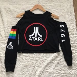 ATARI open shoulder crop—NWOT